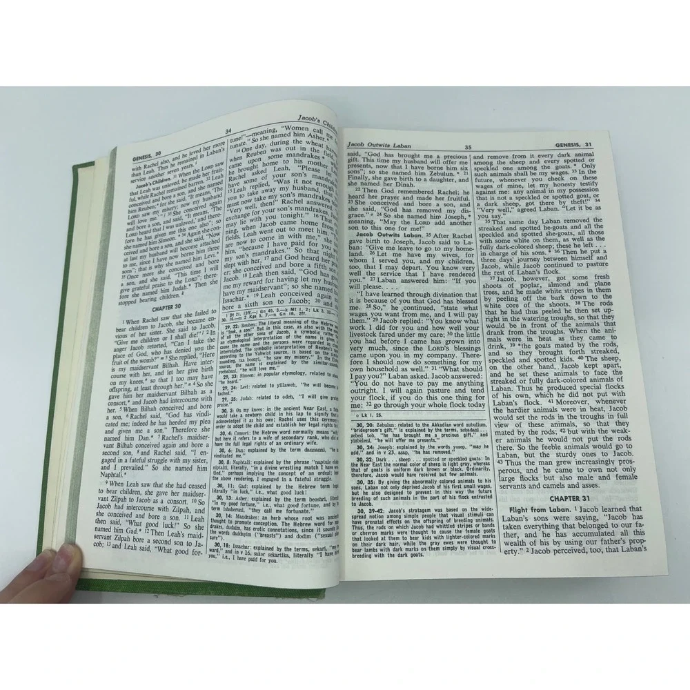 New American Bible Saint Joseph Edition 1970 Large Type Illustrated‎ Green T-611